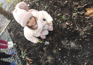 Przygotowanie terenu pod sadzenie cebulek - dziecko 8