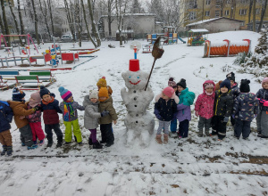 Zimowe spotkanie z bałwankiem w Sówkach