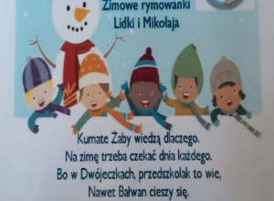 Sprawozdanie z Międzyprzedszkolnego Konkursu "Zimowe rymowanki"