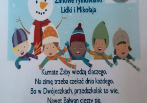 Zimowa rymowanka Lidii i Mikołaja