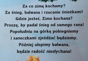 Zimowa rymowanka Aleksandry