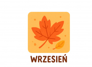 liść i napis wrzesień