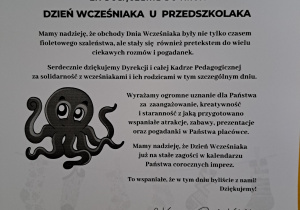 Podziękowanie za udział w Akcji na Dzień Wcześniaka